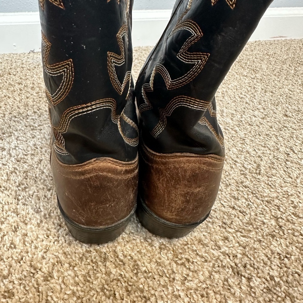 Cody James cowboy boots men’s size 6 black brown leather - Picture 6 of 10